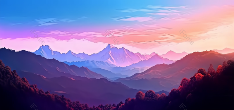 抽象朦胧山脉彩色壁纸,高清,摄影图,摄影图片,图片大全,摄影图免费下载